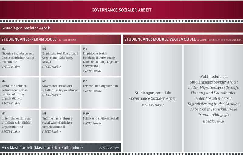 Aufbau des Masters Governance Soziale Arbeit 